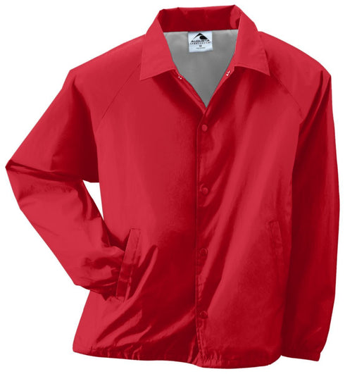 Augusta Sportswear Nylon Coach's Jacket/Lined, Sizes 2XL-5XL (3100), Color 'Red'