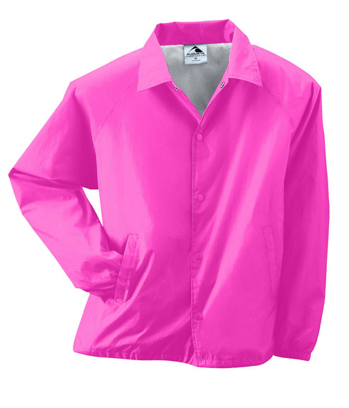 Augusta Sportswear Nylon Coach's Jacket/Lined (3100), Color 'Power Pink'