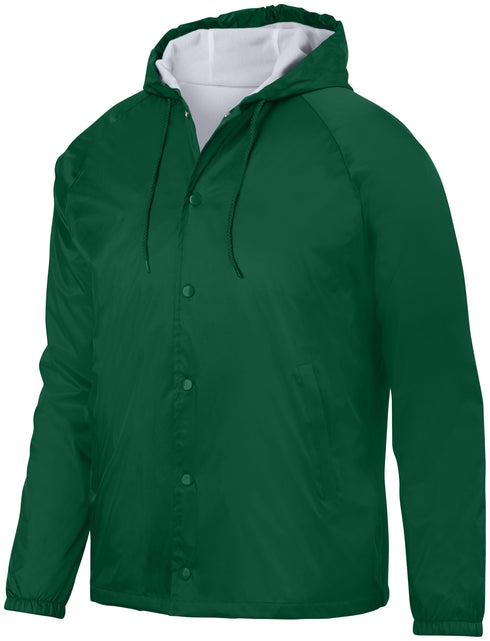 Augusta Sportswear Hooded Coach's Jacket (3102), Color 'Dark Green'