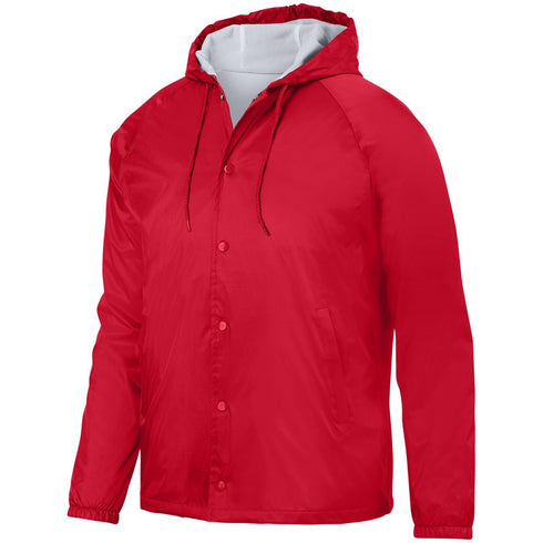 Augusta Sportswear Hooded Coach's Jacket (3102), Color 'Red'