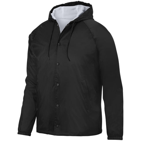 Augusta Sportswear Hooded Coach's Jacket (3102), Color 'Black'