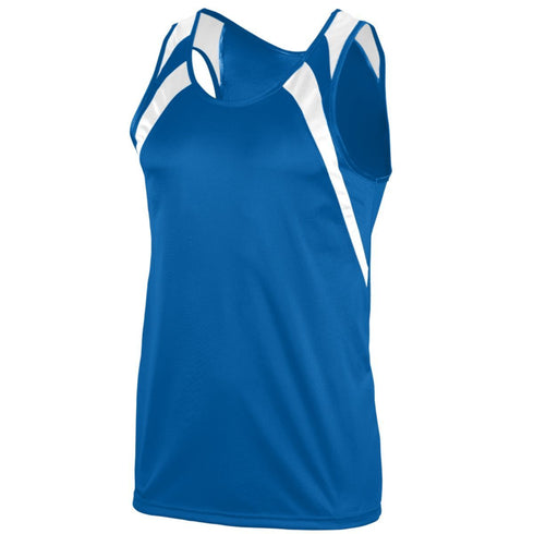 Augusta Sportswear Youth Wicking Tank With Shoulder Insert (312-C), Color 'Royal/White'