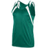 Augusta Sportswear Youth Wicking Tank With Shoulder Insert (312-C), Color 'Dark Green/White'