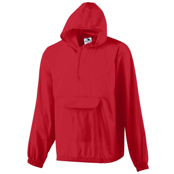 Augusta Sportswear Pullover Jacket In A Pocket (3130), Color 'Red'