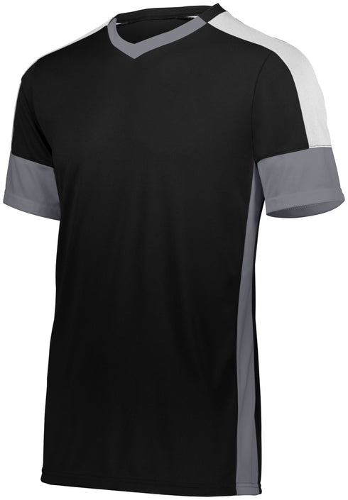 Russell Athletic Youth Wembley Soccer Jersey (322931), Color 'Black/Graphite/White'