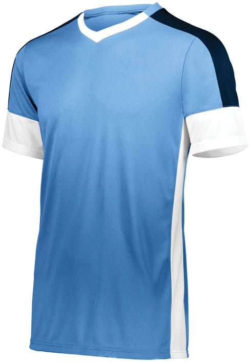 Russell Athletic Wembley Soccer Jersey (322930), Color 'Columbia Blue/White/Navy'