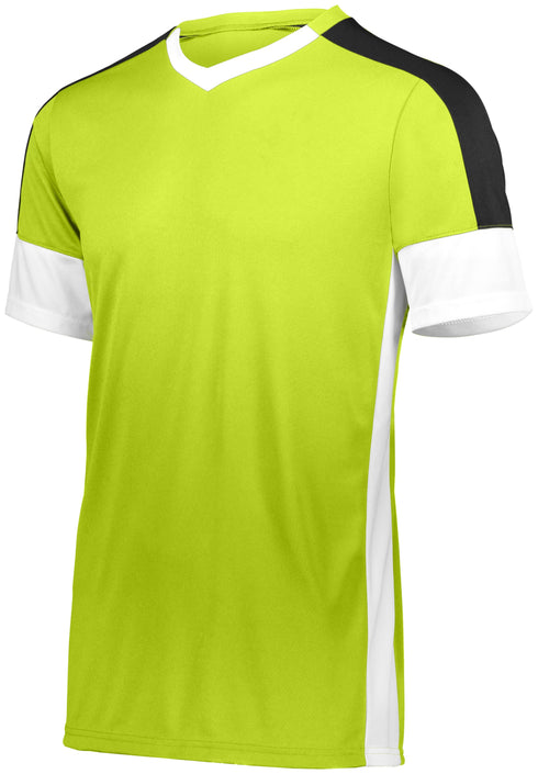 Russell Athletic Wembley Soccer Jersey (322930), Color 'LimeWhite/Black'