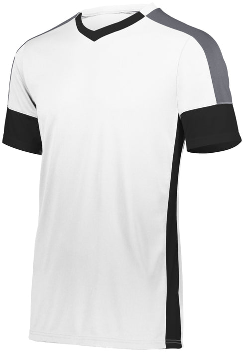 Russell Athletic Wembley Soccer Jersey (322930), Color 'White/Black/Graphite'