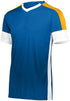 Russell Athletic Wembley Soccer Jersey (322930), Color 'Royal/White/Athletic Gold'