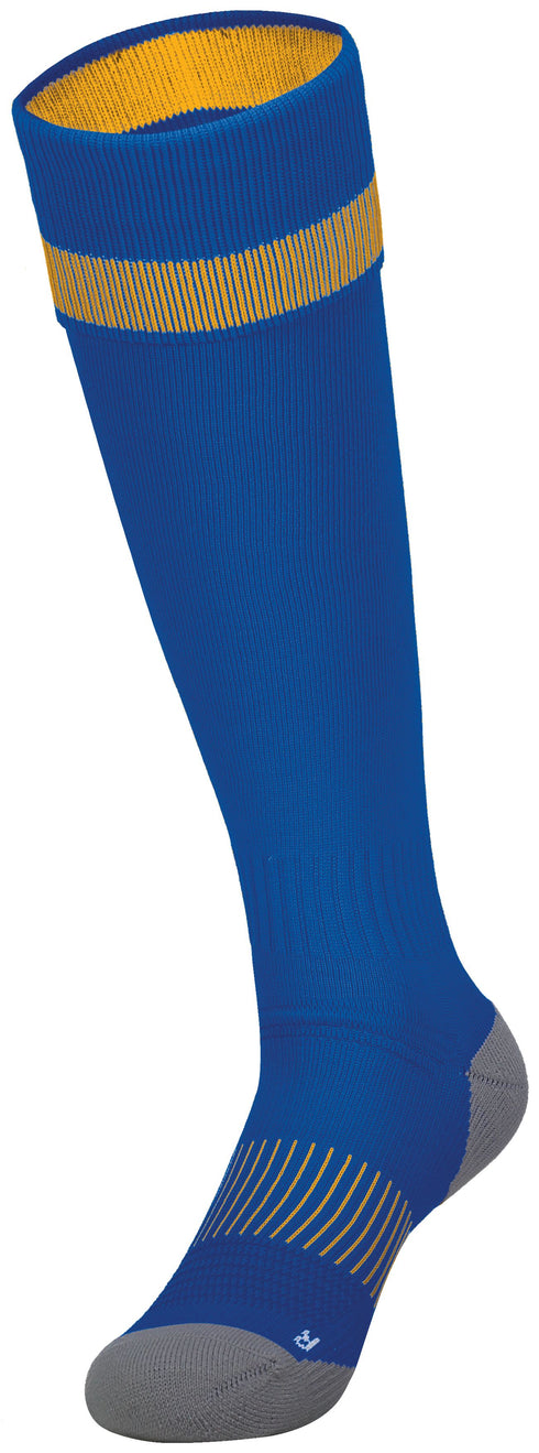 High Five Impact+ Soccer Sock (329120), Color 'Royal/Athletic Gold/Graphite'