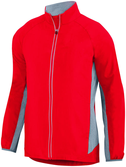 Augusta Sportswear Youth Preeminent Jacket (3301-C), Color 'Red/Graphite Heather'