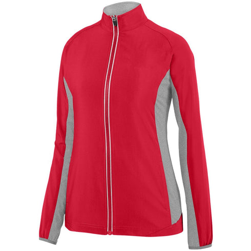 Augusta Sportswear Ladies Preeminent Jacket (3302-C), Color 'Red/Graphite Heather'