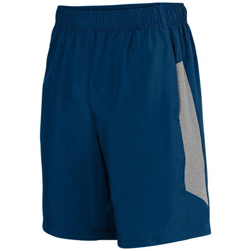 Augusta Sportswear Preeminent Training Shorts (3308-C), Color 'Navy/Graphite Heather/'