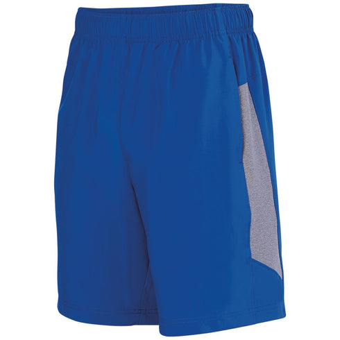 Augusta Sportswear Preeminent Training Shorts (3308-C), Color 'Royal/Graphite Heather/'