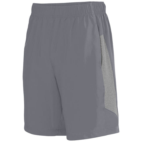 Augusta Sportswear Preeminent Training Shorts (3308-C), Color 'Graphite/Graphite Heather'