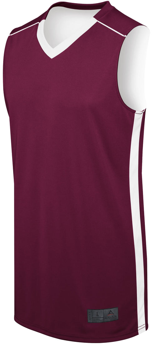Augusta Sportswear Adult Competition Reversible Jersey (332400), Color 'Maroon/White'