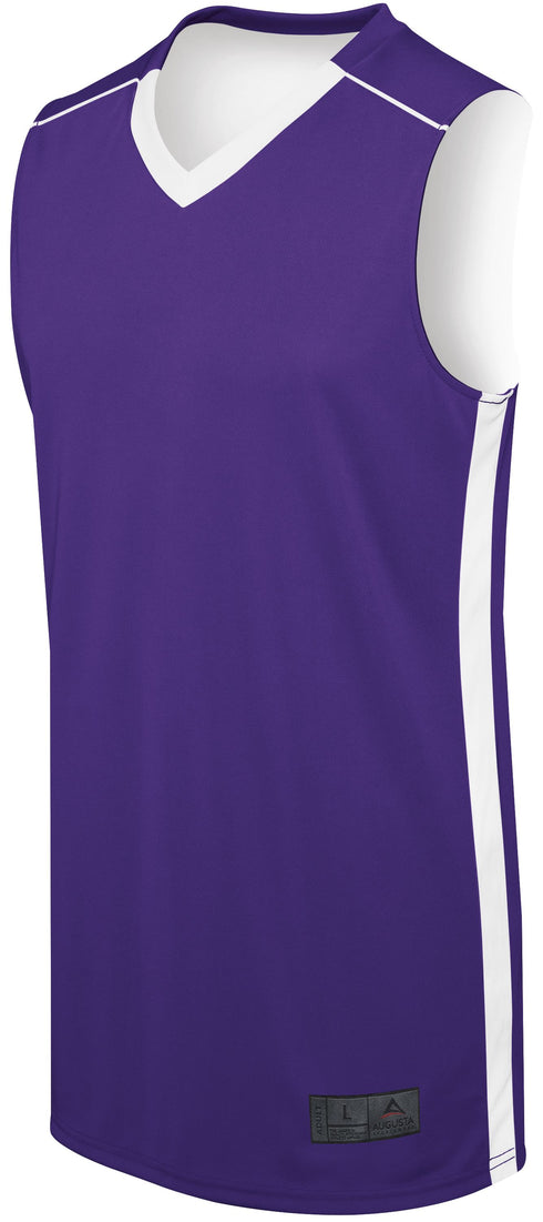 Augusta Sportswear Adult Competition Reversible Jersey (332400), Color 'Purple/White'