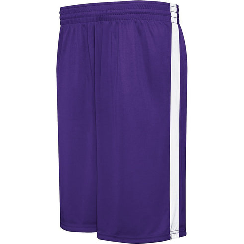 Augusta Sportswear Youth Competition Reversible Shorts (335871), Color 'Purple/White'