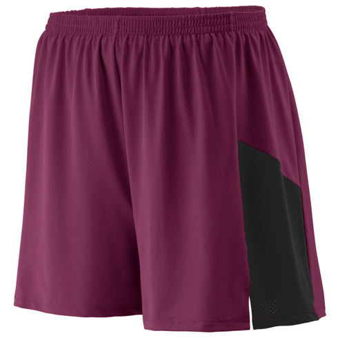 Augusta Sportswear Youth Sprint Shorts (336), Color 'Maroon/Black'