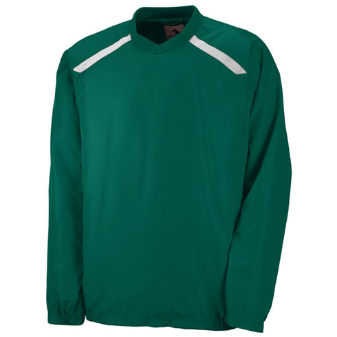Augusta Sportswear Youth Promentum Pullover (3418-C), Color 'Dark Green/White'