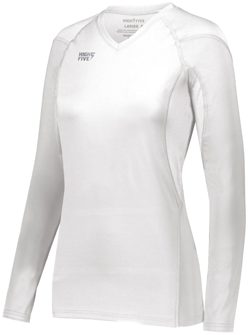 High Five Girls TruHit Long Sleeve Jersey (342213), Color 'White'