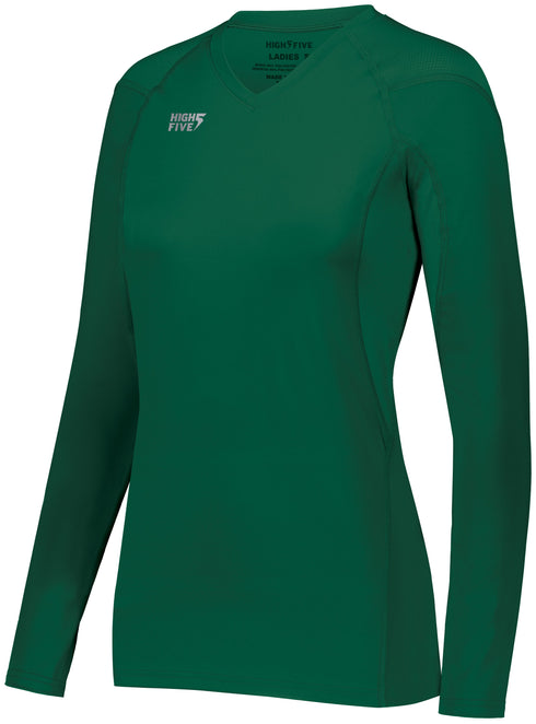 Russell Athletic Ladies TruHit Long Sleeve Jersey (342212), Color 'Forest'