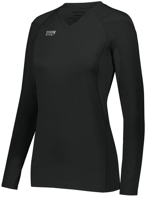 Russell Athletic Ladies TruHit Long Sleeve Jersey (342212), Color 'Black'