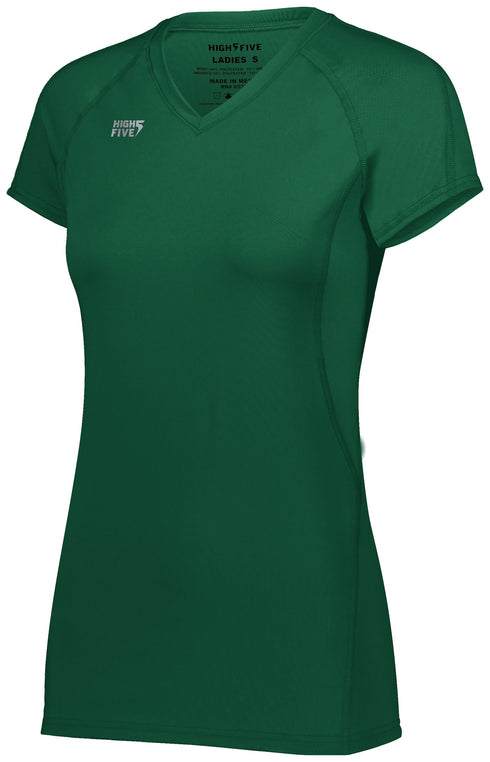 Russell Athletic Ladies TruHit Short Sleeve Jersey (342222), Color 'Forest'
