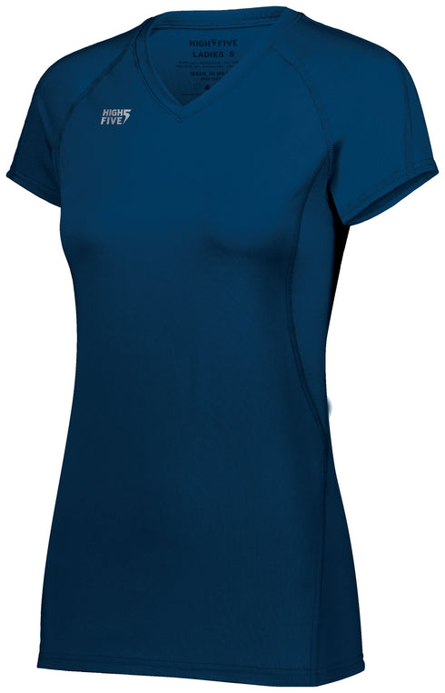 Russell Athletic Ladies TruHit Short Sleeve Jersey (342222), Color 'Navy'