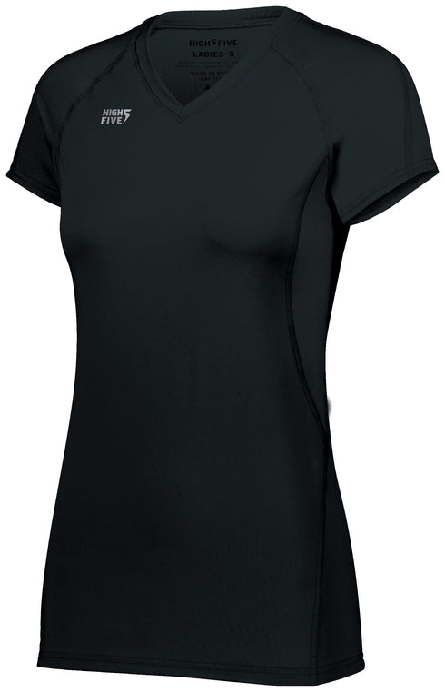 Russell Athletic Ladies TruHit Short Sleeve Jersey (342222), Color 'Black'