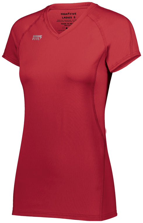 Russell Athletic Ladies TruHit Short Sleeve Jersey (342222), Color 'Scarlet'