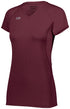 Russell Athletic Ladies TruHit Short Sleeve Jersey (342222), Color 'Maroon (Hlw)'