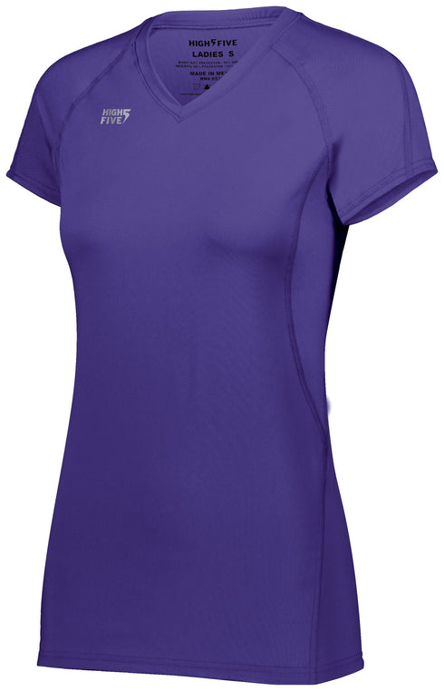 Russell Athletic Ladies TruHit Short Sleeve Jersey (342222), Color 'Purple (Hlw)'