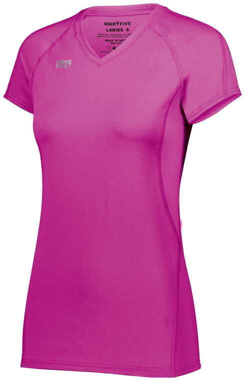 Russell Athletic Ladies TruHit Short Sleeve Jersey (342222), Color 'Power Pink'
