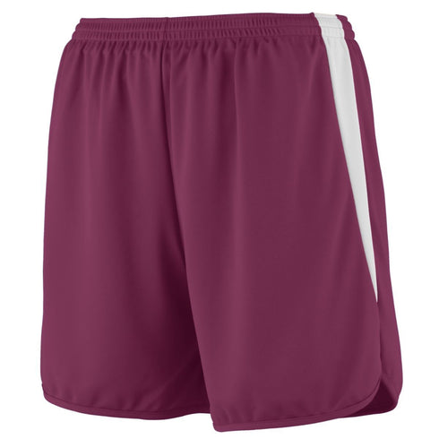 Augusta Sportswear Rapidpace Track Shorts (345), Color 'Maroon/White'
