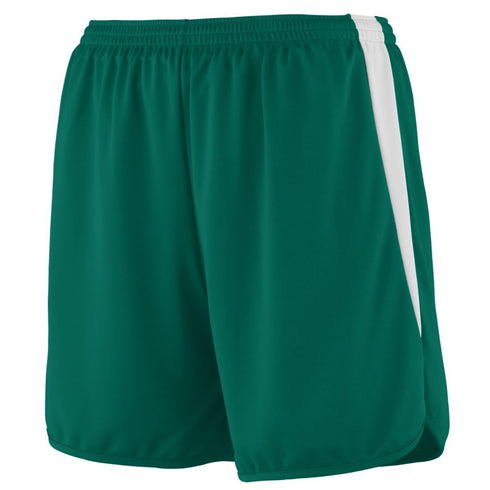 Augusta Sportswear Youth Rapidpace Track Shorts (346), Color 'Dark Green/White'