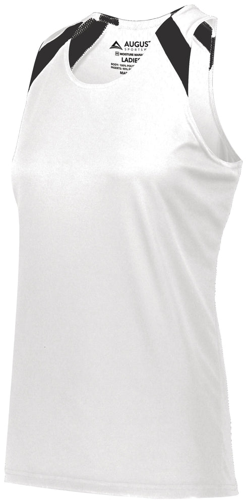 Augusta Sportswear Ladies Overspeed Track Jersey (348), Color 'White/Black'