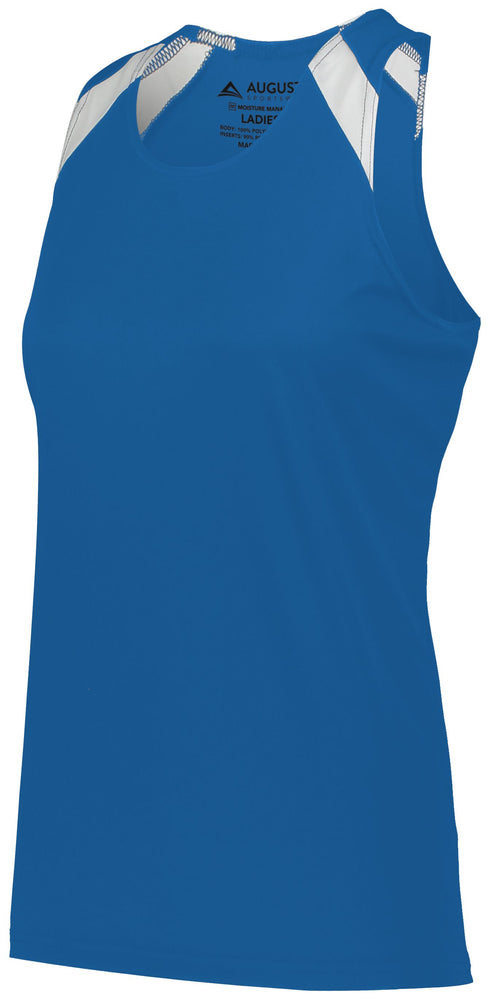 Augusta Sportswear Ladies Overspeed Track Jersey (348), Color 'Royal/White'