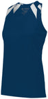 Augusta Sportswear Ladies Overspeed Track Jersey (348), Color 'Navy/White'