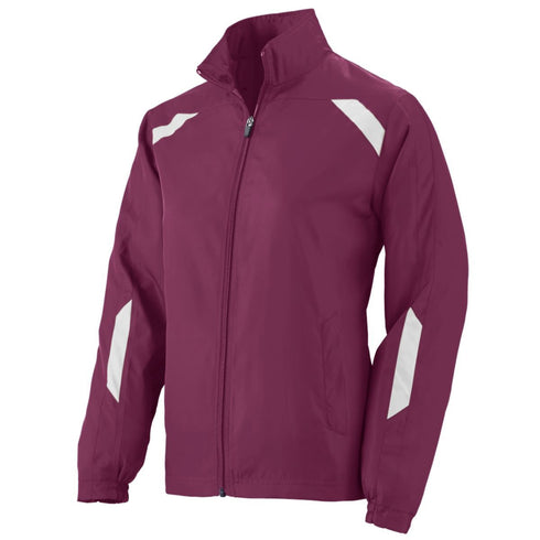 Augusta Sportswear Ladies Avail Jacket (3502-C), Color 'Maroon/White'