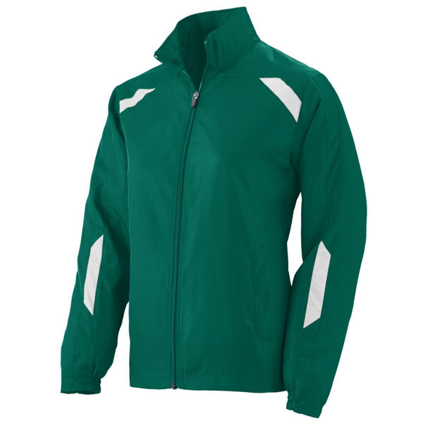 Augusta Sportswear Ladies Avail Jacket (3502-C), Color 'Dark Green/White'