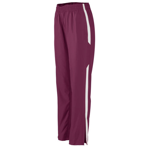 Augusta Sportswear Ladies Avail Pant (3506-C), Color 'Maroon/White'