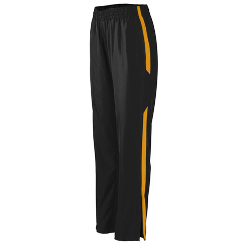 Augusta Sportswear Ladies Avail Pant (3506-C), Color 'Black/Gold'