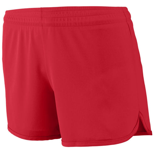 Augusta Sportswear Ladies Accelerate Shorts (357), Color 'Red'