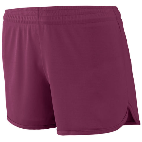 Augusta Sportswear Ladies Accelerate Shorts (357), Color 'Maroon'