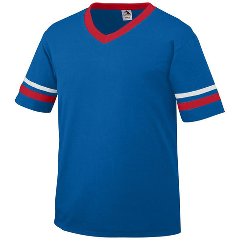 Augusta Sportswear Sleeve Stripe Jersey (360), Color 'Royal/Red/White'