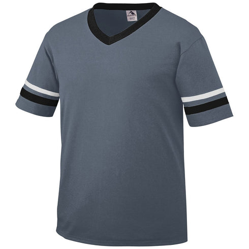 Augusta Sportswear Sleeve Stripe Jersey (360), Color 'Graphite/Black/White'