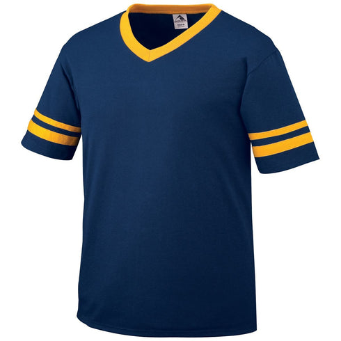 Augusta Sportswear Sleeve Stripe Jersey (360), Color 'Navy/Gold'