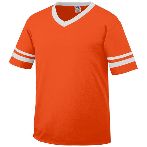Augusta Sportswear Sleeve Stripe Jersey (360), Color 'Orange/White'