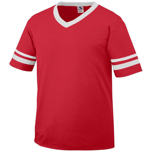 Augusta Sportswear Sleeve Stripe Jersey (360), Color 'Red/White'
